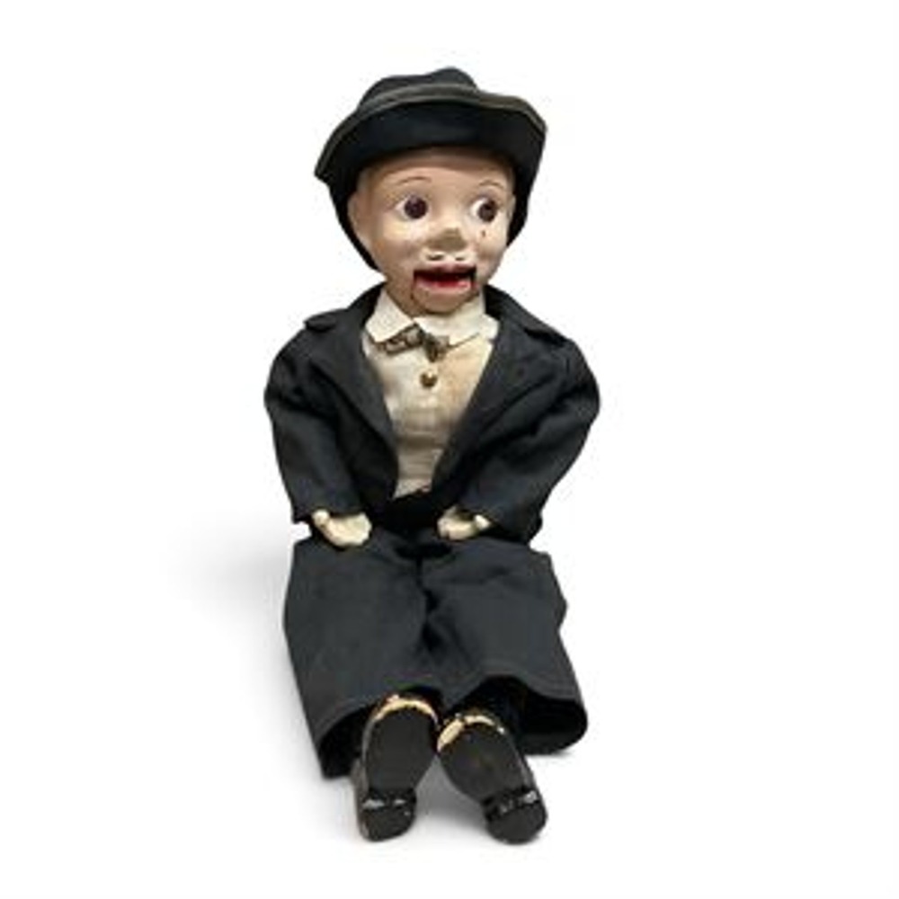 Antique Charlie McCarthy Ventriloquist Dummy Composition Figure Doll As Is